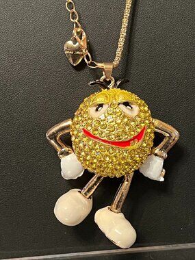 Betsey Johnson Rhinestones M&M Necklace (M001)